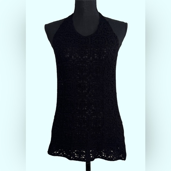 POSTER GRL / DOLLS KILL Crochet Knit Halter Top/Dress with Shrug - Picture 3 of 7